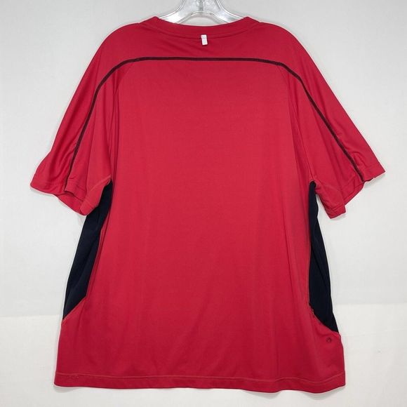 Fila Sport Men Size 2XL Short Sleeve Performance Tee Red And Black - Picture 2 of 16